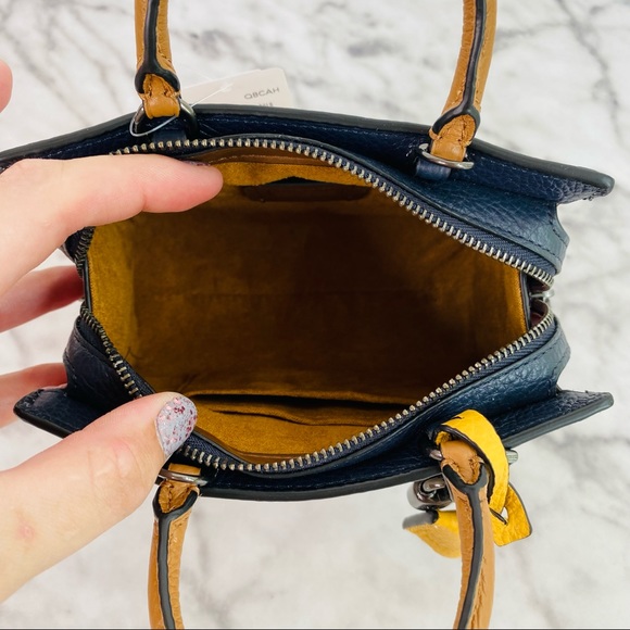 ❗️Sold Out❗️Coach Colorblock Micro Rowan Zoe Crossbody Satchel - Picture 8 of 13